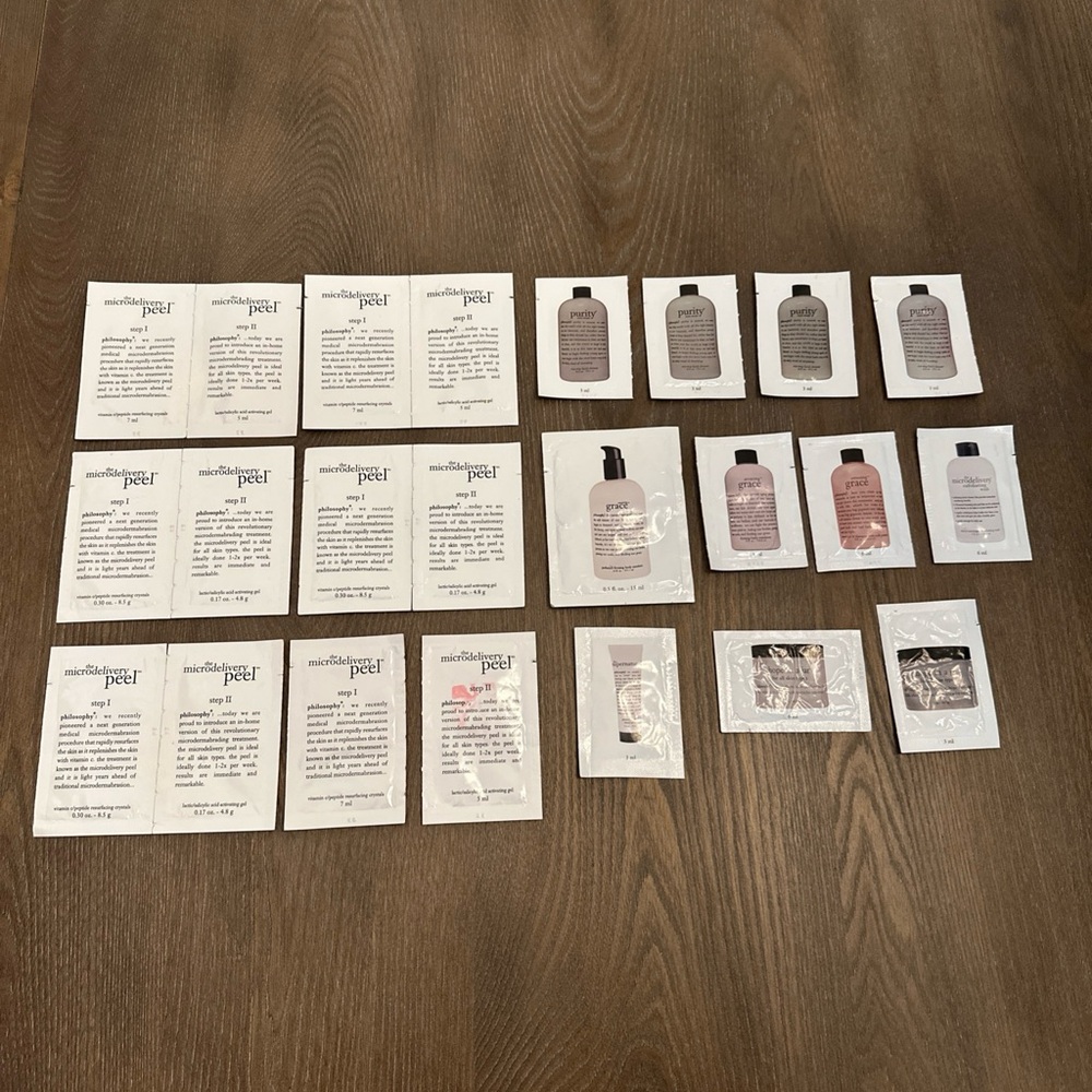 Philosophy Sample Size Lot - Microdelivery Peel Amazing Grace Hope In A Jar MORE